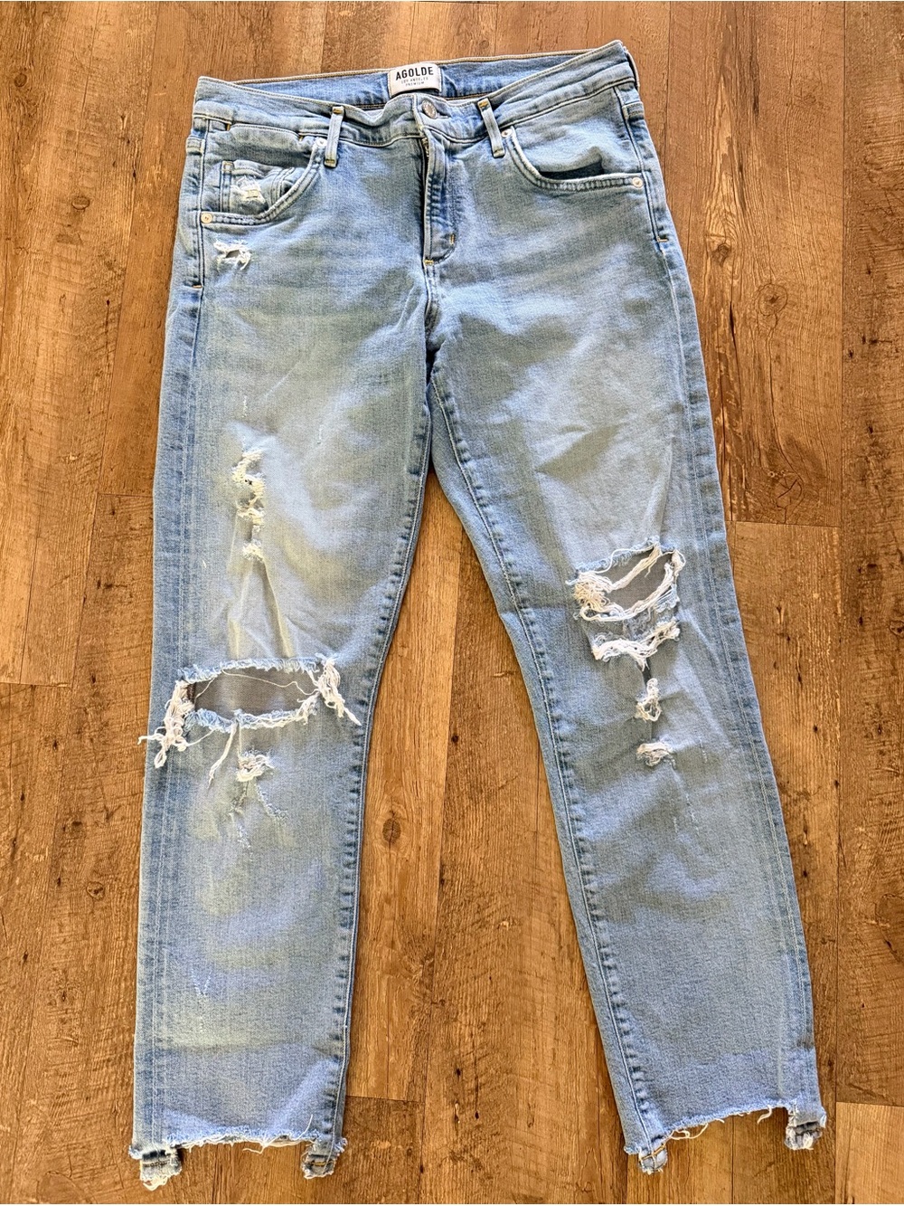 AGOLDE Isabel Slim Boyfriend Jeans in Dreamer size 26